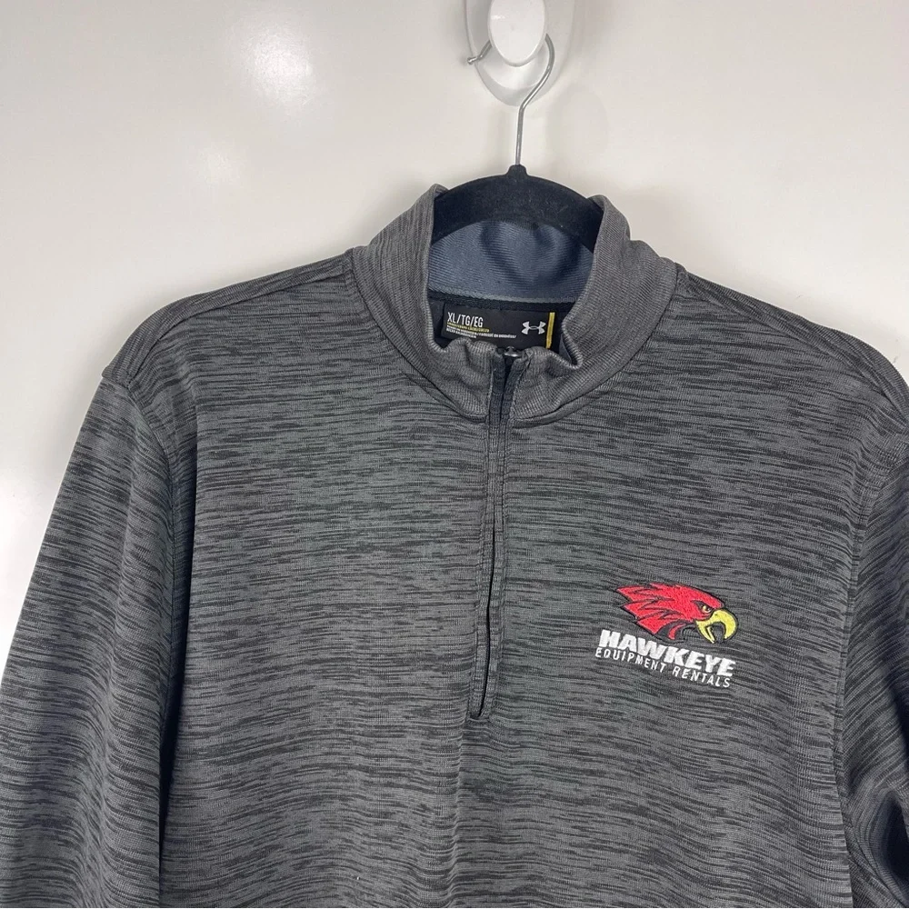 Under Armour ColdGear 1/4 Zip Pullover Men’s XL Loose Fit Sweater Hawkeye Logo